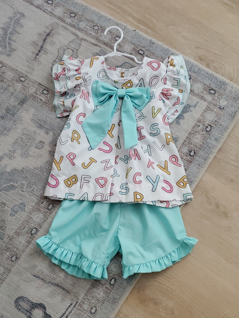 Scout & Holland Girls Back To School ABC Matching Set Outfit Sz5T